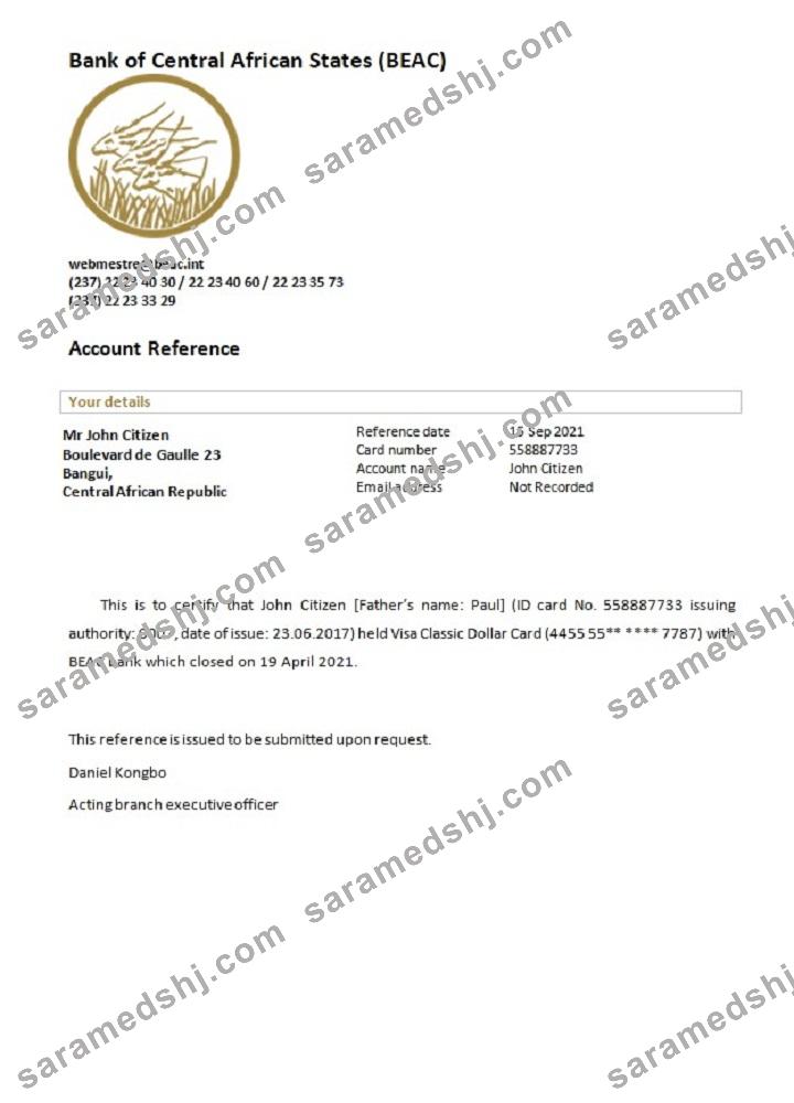 Central African Republic_Bank of Central African States_closure reference